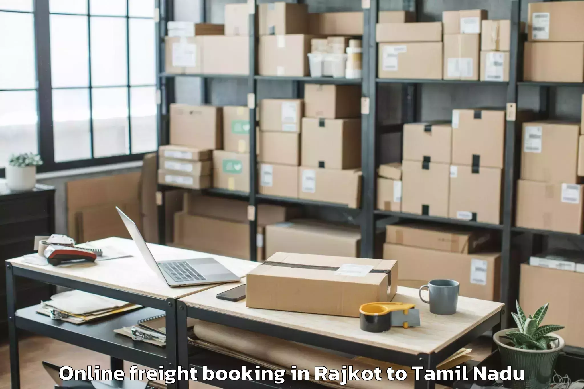 Professional Rajkot to Chennai Port Online Freight Booking